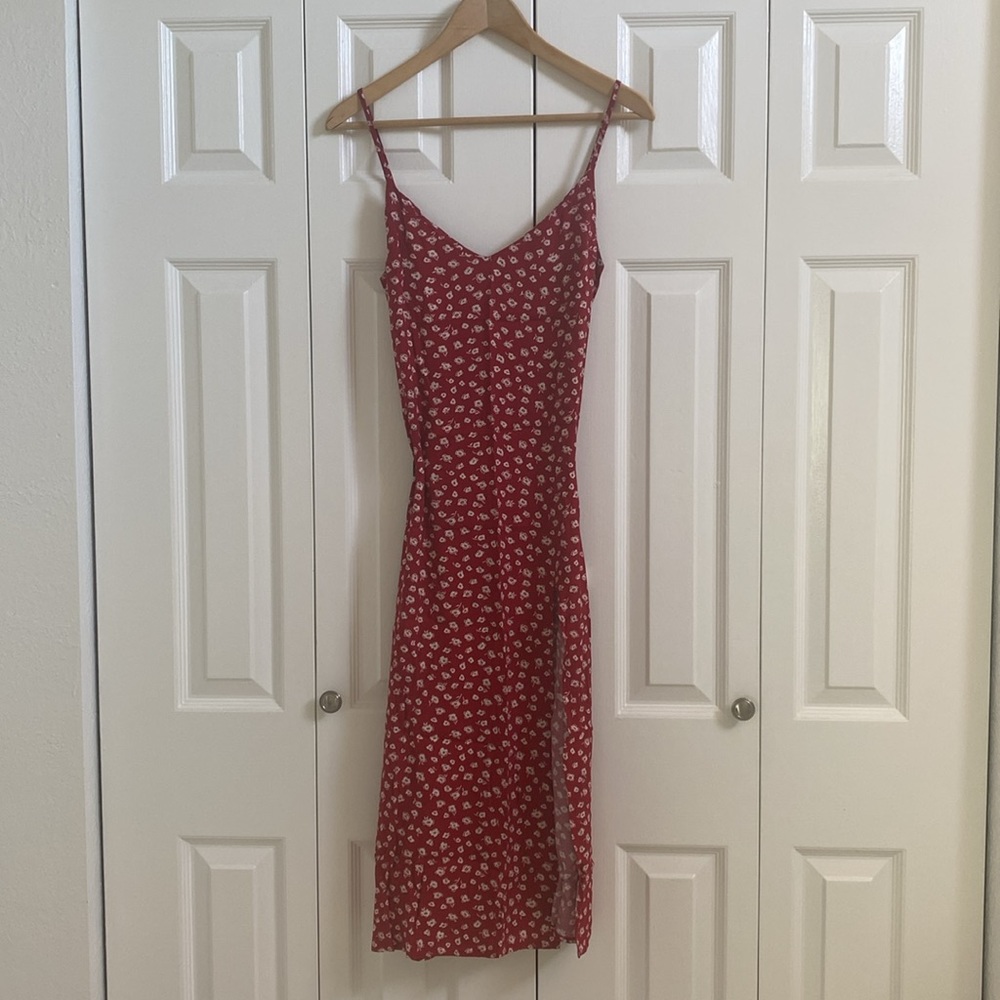 Reformation Crimini Red Floral Dress Size 2